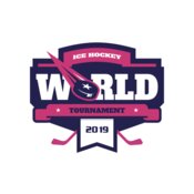 World Ice Hockey Tournament logo template