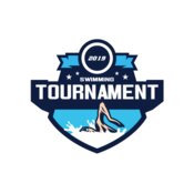 Swimming Tournament logo template