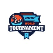 Tournament World  Swimming logo template