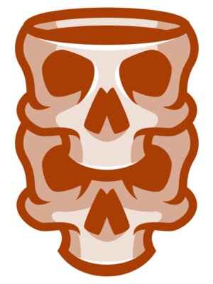 Elements Skulls logo template 99